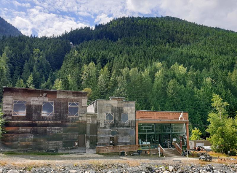 Sandon BC Old boardwalk buildings