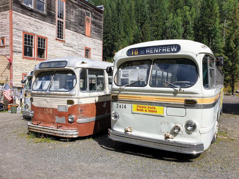 Another shot of the old transit buses in Sandon
