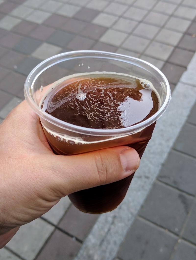 Glass of kvass in Kyiv